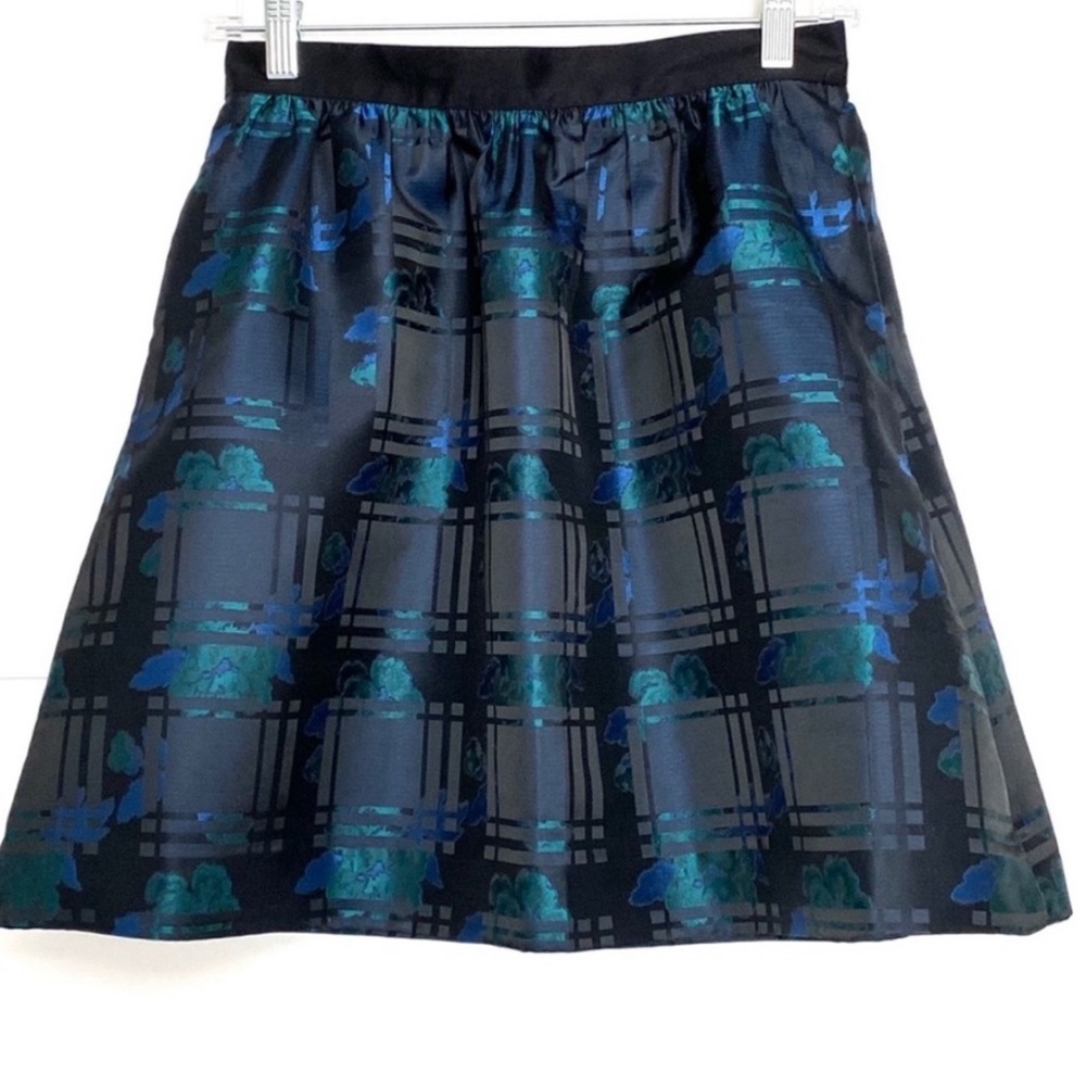 J. Crew Elegant Blue and Black Women's Mini Skirt size 2P - Picture 7 of 10